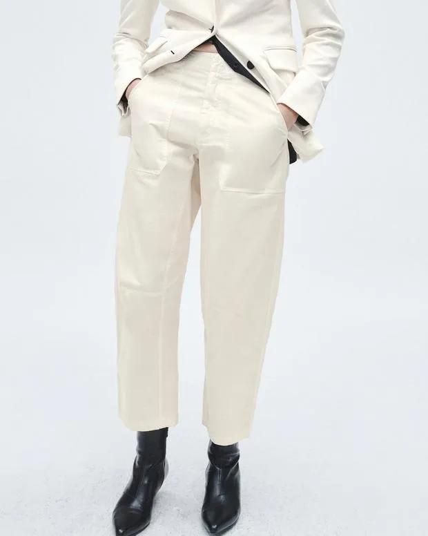 Women Pants Rag and Bone Leyton Cotton Pant Ivory