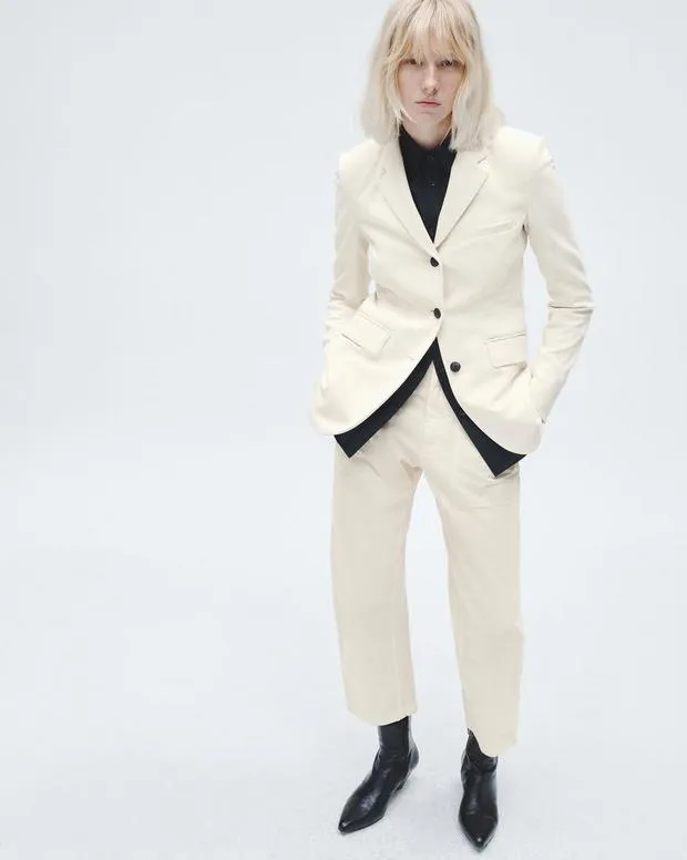 Women Pants Rag and Bone Leyton Cotton Pant Ivory