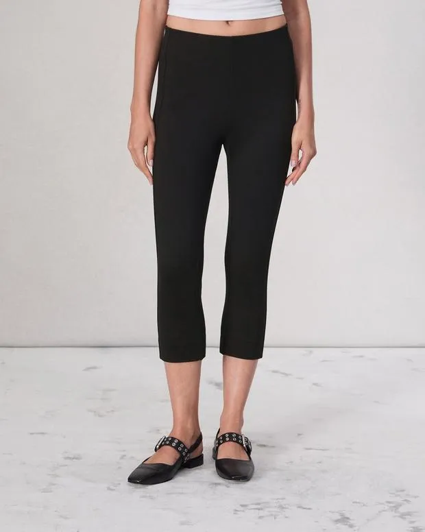 Women Pants Rag and Bone Simone Ponte Capri Pant Black