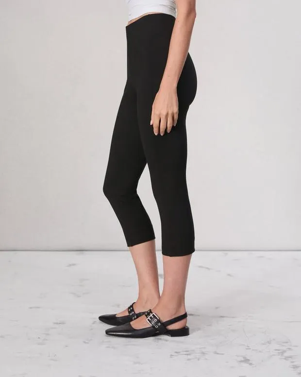 Women Pants Rag and Bone Simone Ponte Capri Pant Black