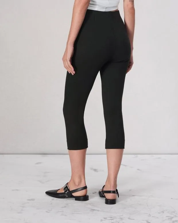 Women Pants Rag and Bone Simone Ponte Capri Pant Black