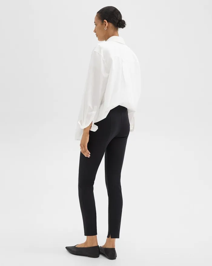 Women Pants Theory Skinny Legging In Scuba Black