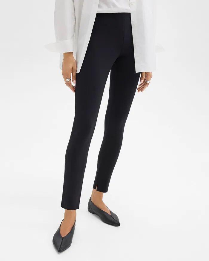 Women Pants Theory Skinny Legging In Scuba Black