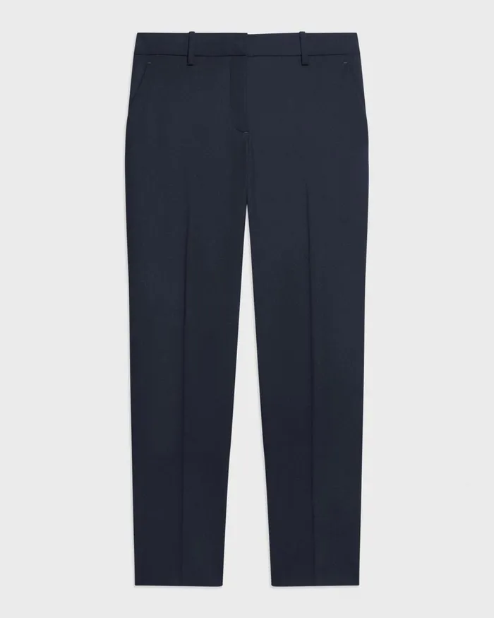 Women Pants Theory Treeca Pant In Good Wool Nocturne Navy