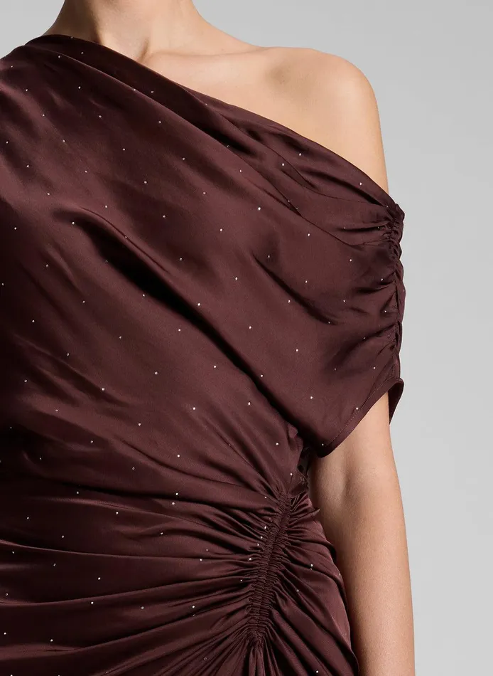 Women Penny Embellished Satin Maxi Dress Ganache ALC Dresses