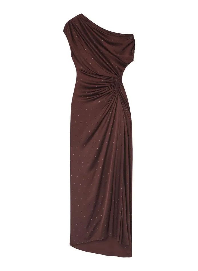 Women Penny Embellished Satin Maxi Dress Ganache ALC Dresses