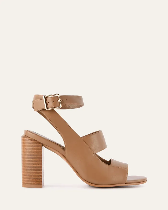 Women Penny high sandals tan leather HIGH SANDALS jomercer