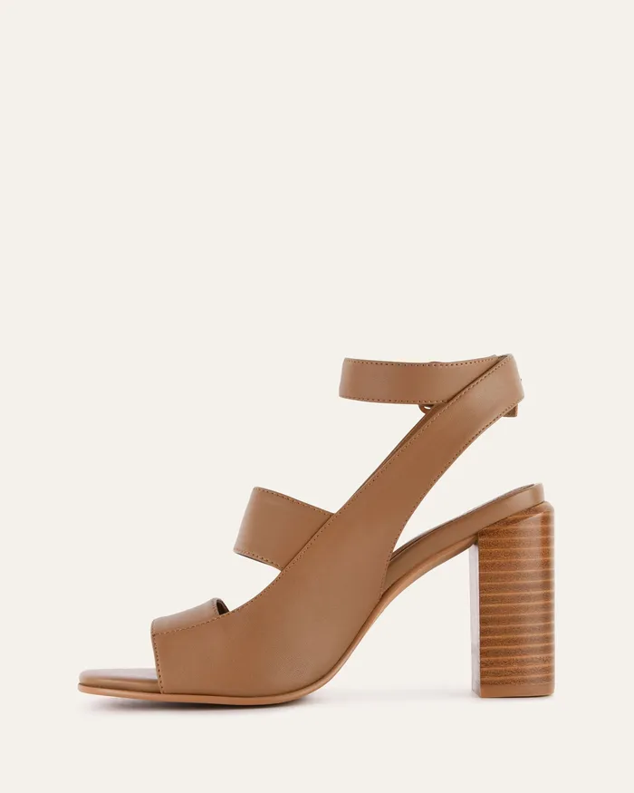 Women Penny high sandals tan leather HIGH SANDALS jomercer