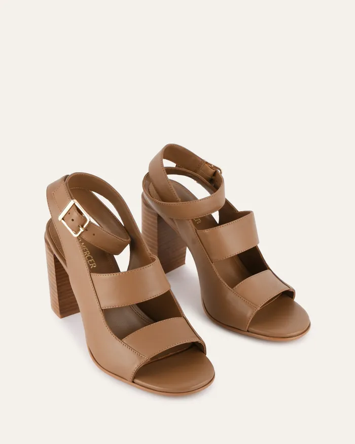 Women Penny high sandals tan leather HIGH SANDALS jomercer