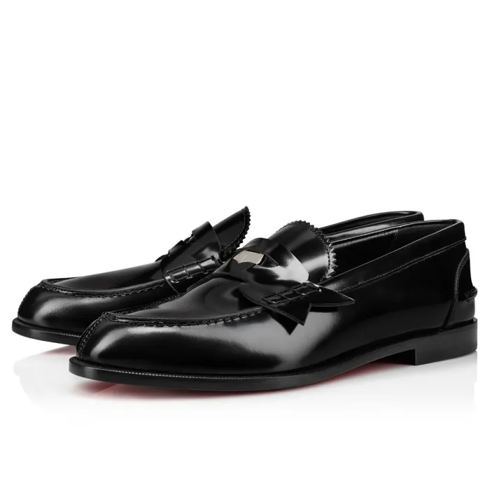 Women Penny Loafers 8211 Calf Leather 8211 Black Christian Louboutin Flats and Loafers