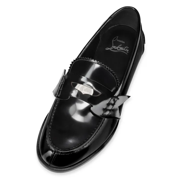 Women Penny Loafers 8211 Calf Leather 8211 Black Christian Louboutin Flats and Loafers