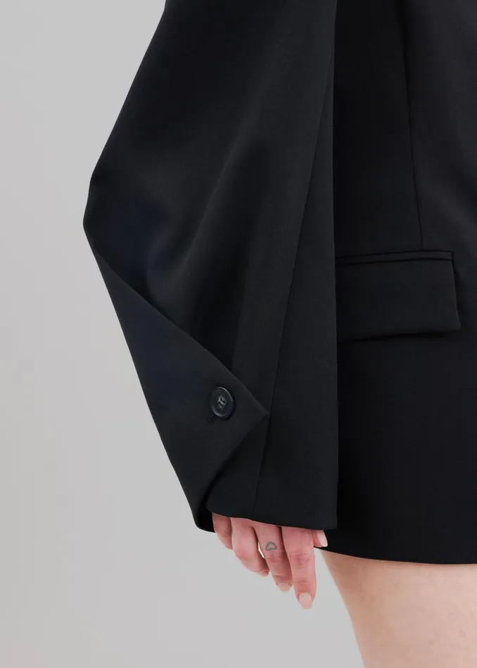 Women Pia Boxy Blazer 8211 Black The Frankie Shop Outerwear