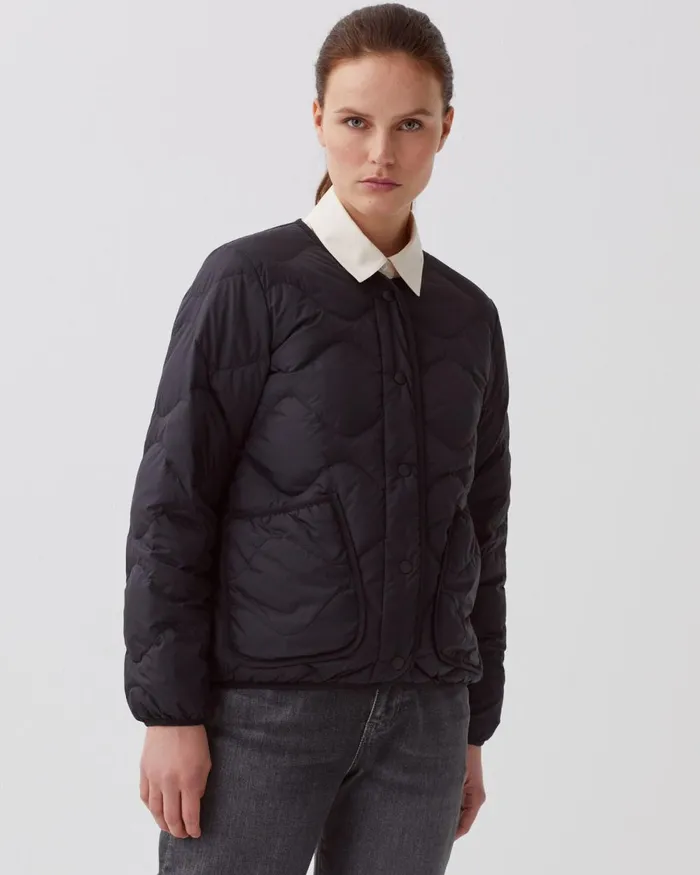 Women Plume 8211 LongSleeve Down Jacket Black Beauty Comptoir Des Cotonniers Coats and Jackets