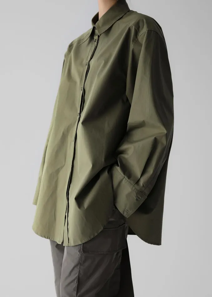 Women Prato Button Up Shirt 8211 Khaki The Frankie Shop Tops