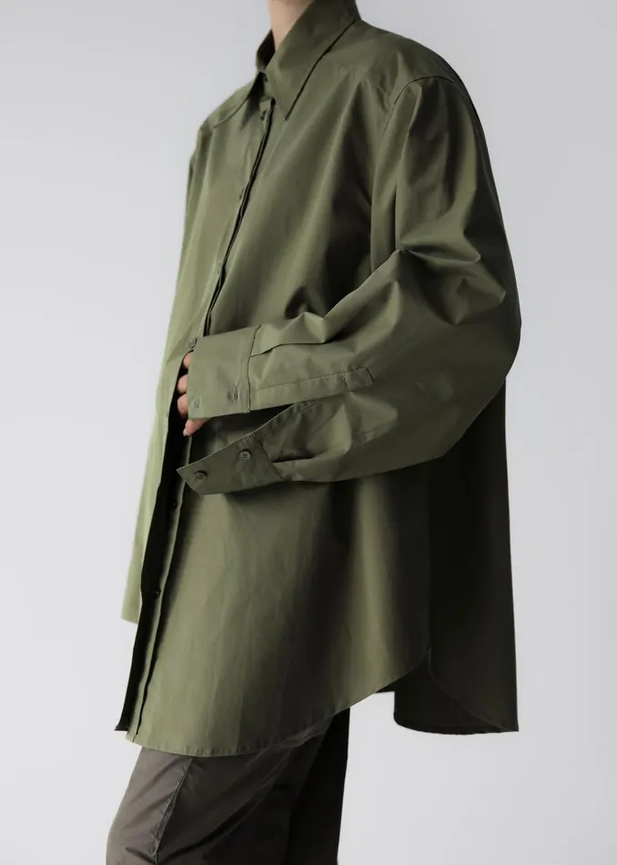 Women Prato Button Up Shirt 8211 Khaki The Frankie Shop Tops