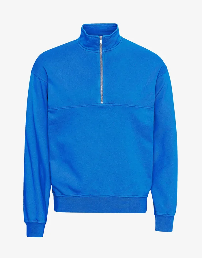 Women Quarter Zips Colorfulstandard Organic Quarter Zip 8211 Pacific Blue
