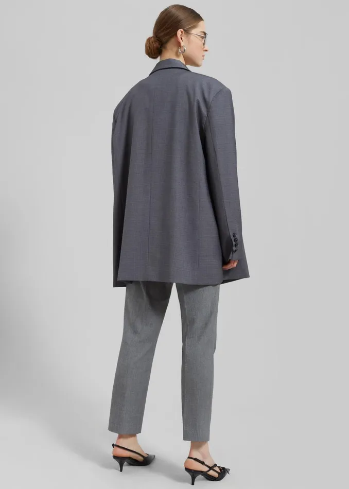 Women Quincy Blazer 8211 Grey The Frankie Shop Outerwear
