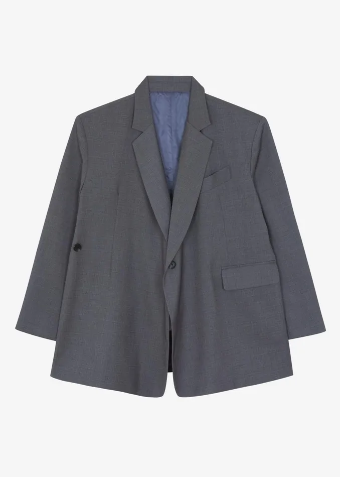 Women Quincy Blazer 8211 Grey The Frankie Shop Outerwear