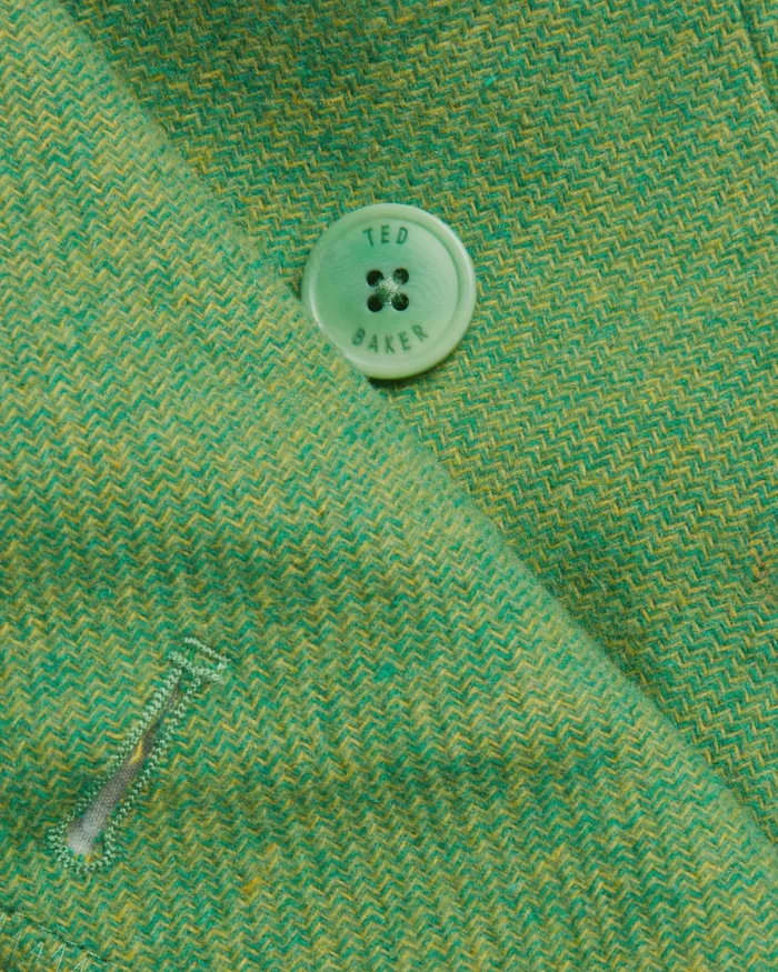 Women RACHILL 8211 Oversized Double Breasted Blazer Coat Medium Green Ted Baker Coats and Jackets