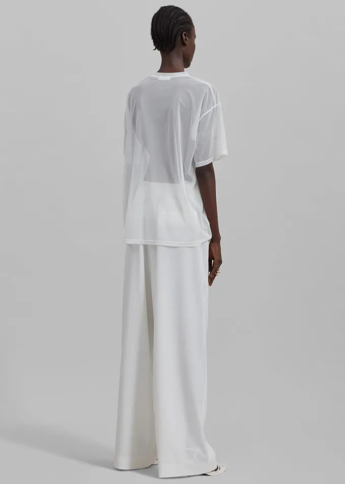 Women Ramy Mesh Tee 8211 White The Frankie Shop Tops