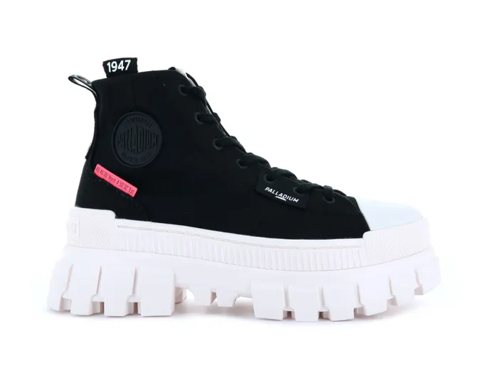 Women REVOLT HI TX Black Marshmallow PALLADIUM Boots