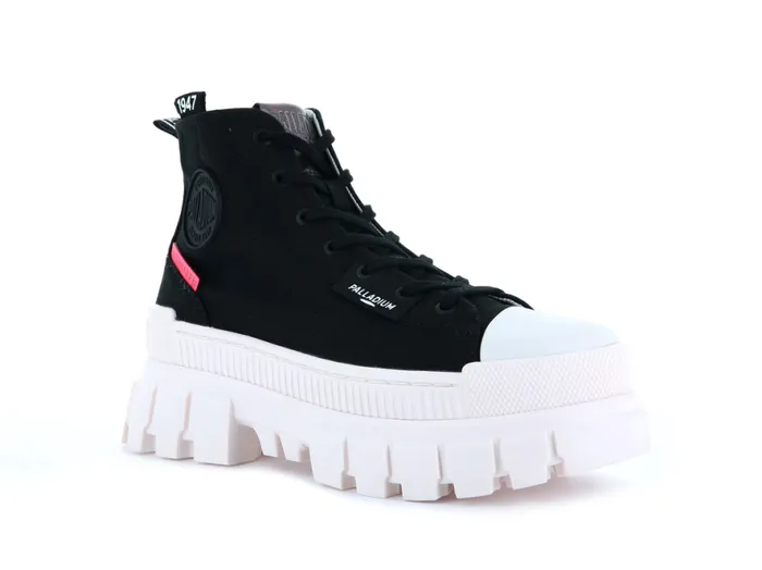 Women REVOLT HI TX Black Marshmallow PALLADIUM Boots