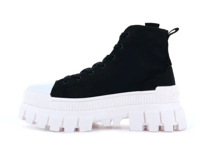 Women REVOLT HI TX Black Marshmallow PALLADIUM Boots