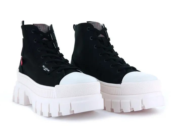 Women REVOLT HI TX Black Marshmallow PALLADIUM Boots