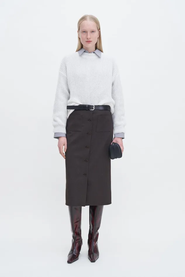 Women Ribbed Mohair Sweater Winter White Filippa K Knitwear