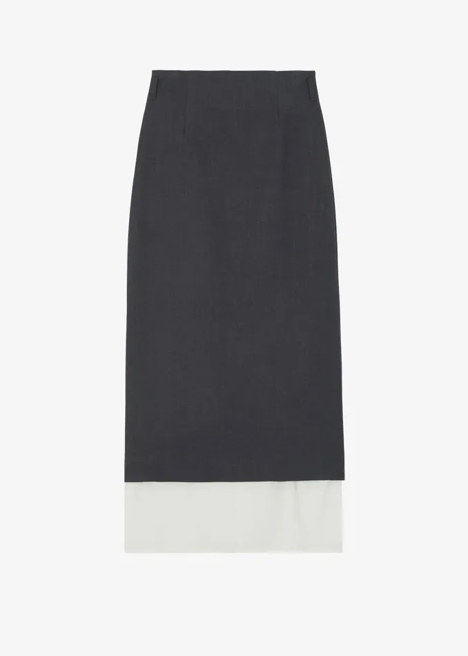 Women Roane Midi Skirt 8211 Charcoal The Frankie Shop Bottoms