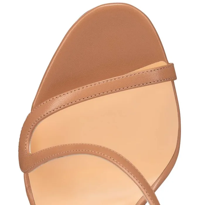 Women Rosalie 100 Mm Sandals 8211 Leather And PVC 8211 Blush Christian Louboutin Sandals and Slides