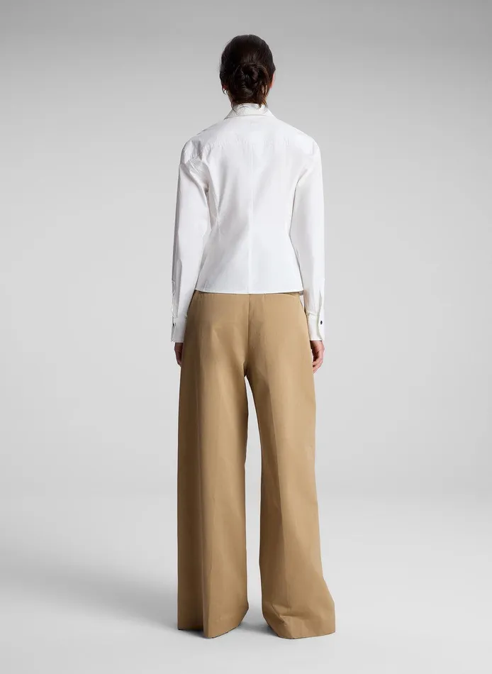 Women Sage Cotton Zip Top White ALC Tops