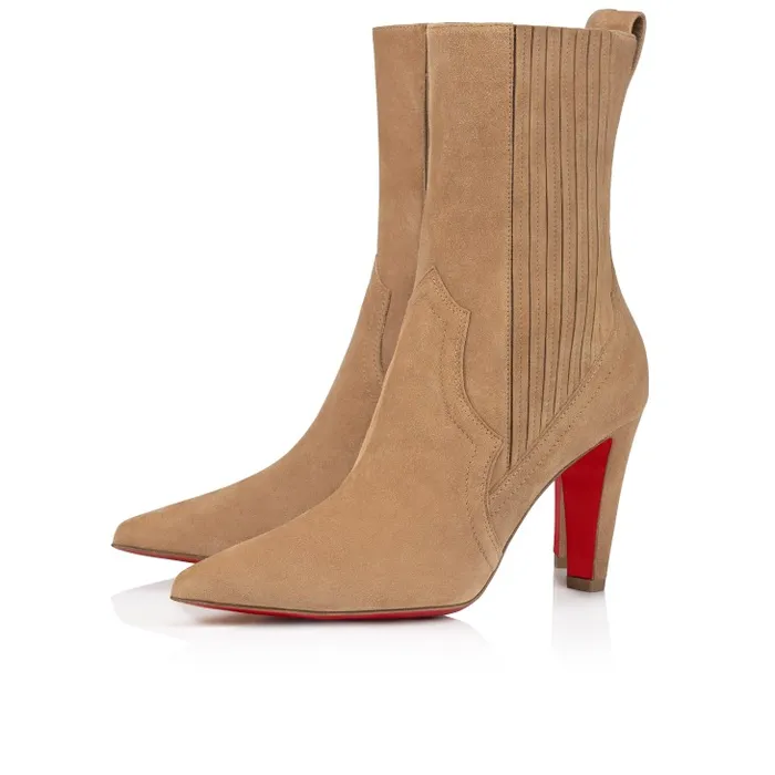 Women Santigag 85 Mm Low Boots 8211 Veau Velours 8211 Lionne Christian Louboutin Boots