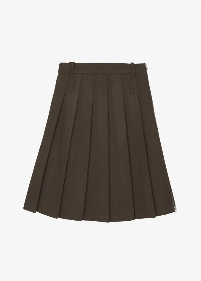 Women Sarina Pleated Skirt 8211 Brown The Frankie Shop Bottoms