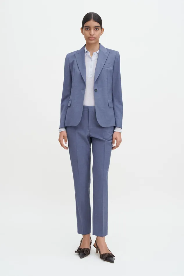 Women Sasha Cool Wool Blazer Dusty Blue Filippa K Blazers
