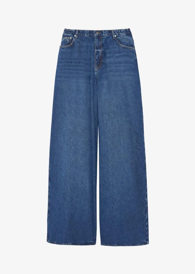 Women Sasha Wide Leg Jeans 8211 Dark Blue The Frankie Shop Bottoms