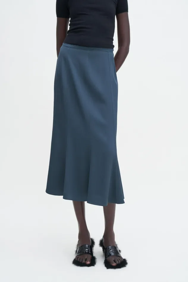 Women Satin Skirt Dawn Blue Filippa K Skirts