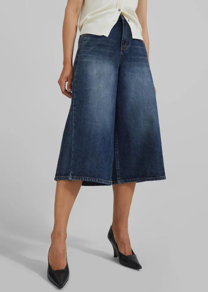 Women Savona Jorts 8211 Medium Wash The Frankie Shop Bottoms