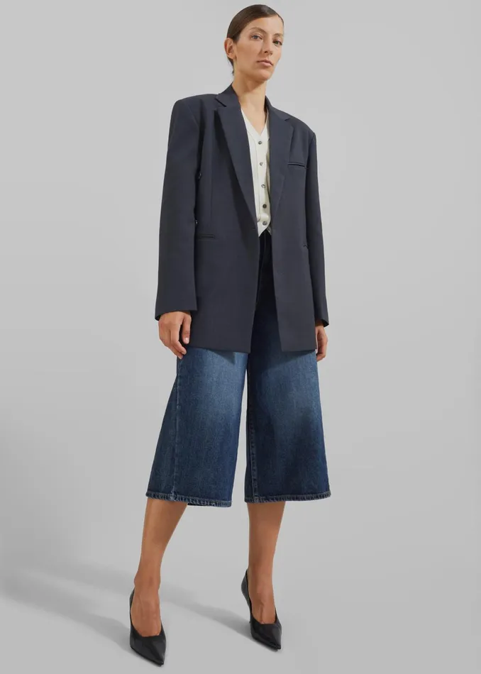 Women Savona Jorts 8211 Medium Wash The Frankie Shop Bottoms
