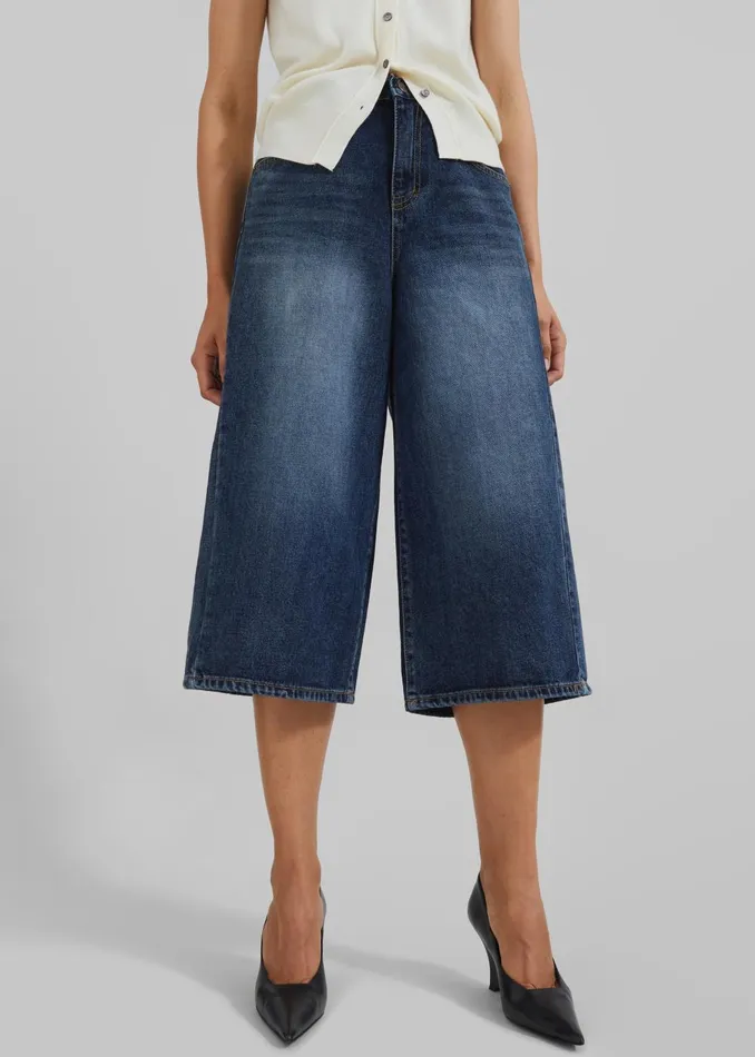 Women Savona Jorts 8211 Medium Wash The Frankie Shop Bottoms