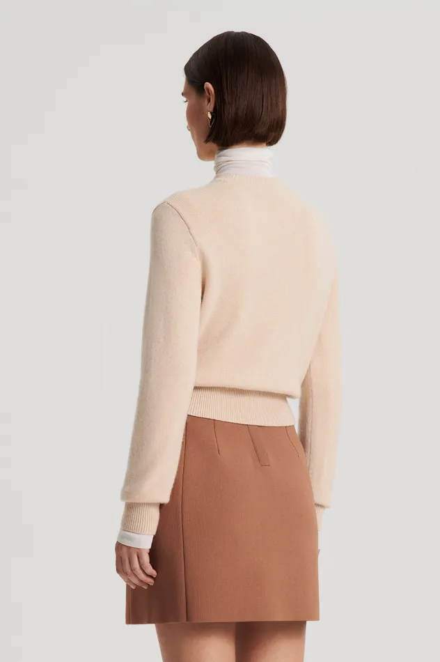Women Scanlan Theodore CASHMERE CREW SWEATER OAT Knitwear