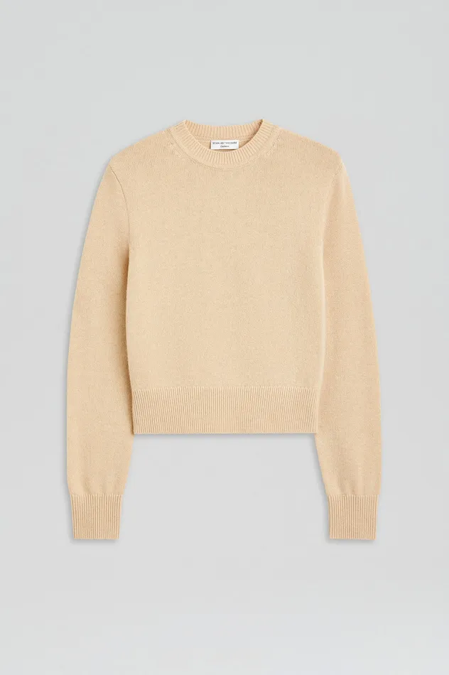 Women Scanlan Theodore CASHMERE CREW SWEATER OAT Knitwear