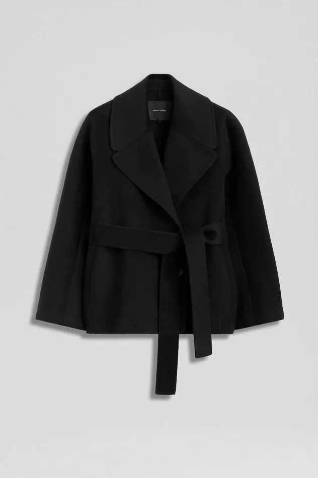 Women Scanlan Theodore COCOON SLEEVE COAT BLACK Coats Women Scanlan Theodore COCOON SLEEVE COAT BLACK Coats