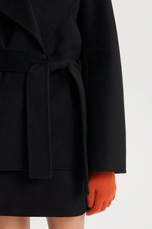 Women Scanlan Theodore COCOON SLEEVE COAT BLACK Coats Women Scanlan Theodore COCOON SLEEVE COAT BLACK Coats