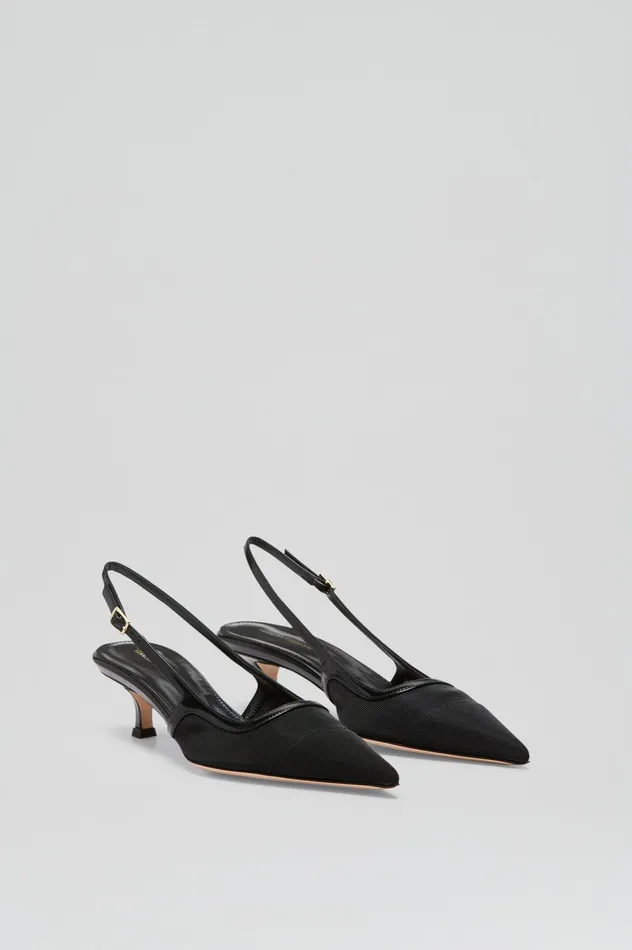 Women Scanlan Theodore FINE MESH SLINGBACK 45 BLACK Shoes