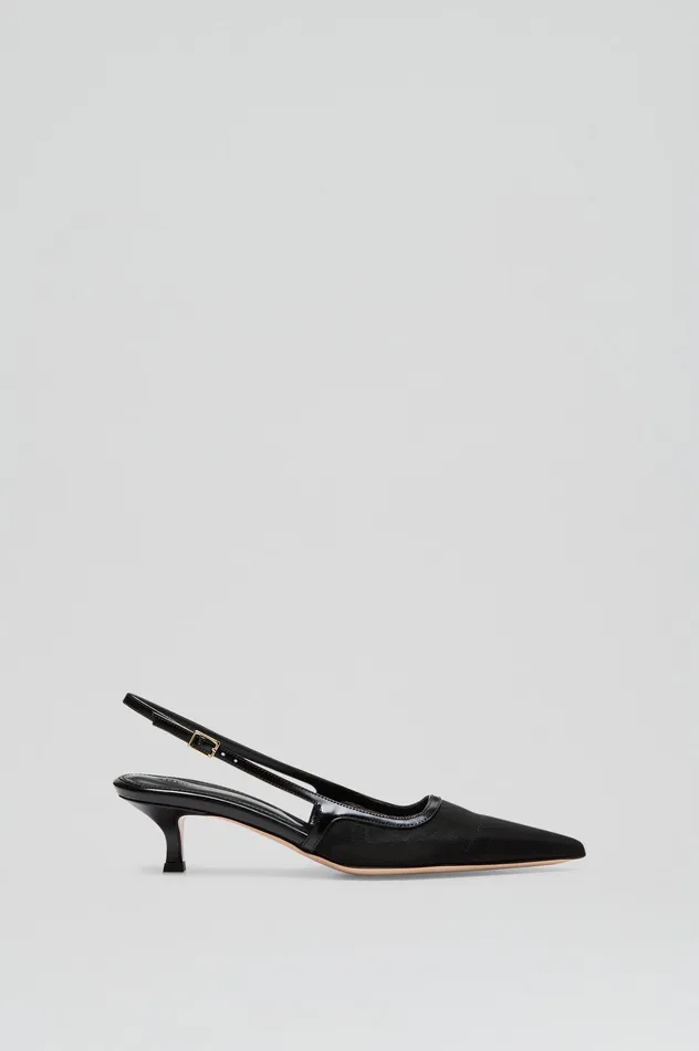 Women Scanlan Theodore FINE MESH SLINGBACK 45 BLACK Shoes Women Scanlan Theodore FINE MESH SLINGBACK 45 BLACK Shoes