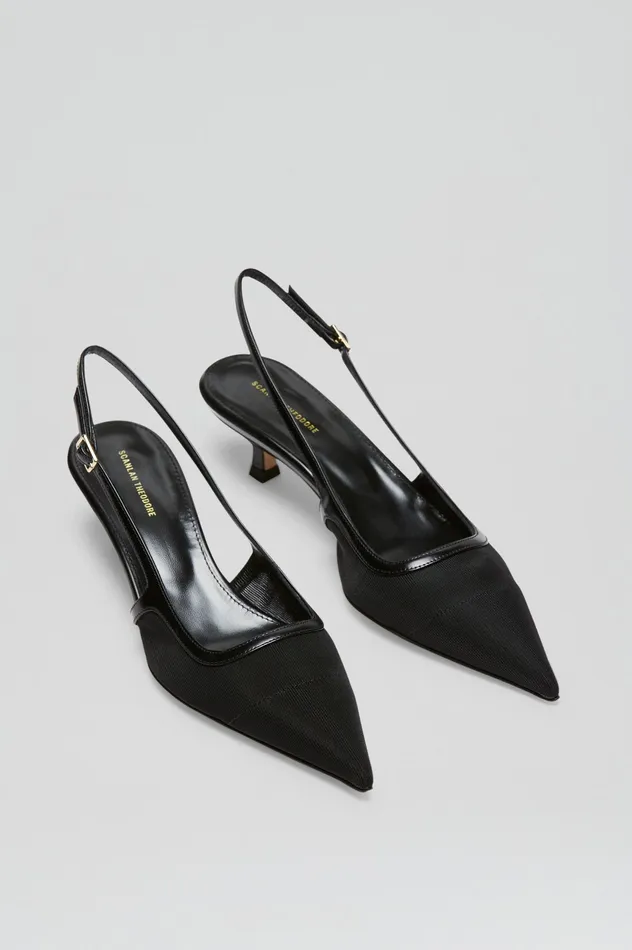 Women Scanlan Theodore FINE MESH SLINGBACK 45 BLACK Shoes Women Scanlan Theodore FINE MESH SLINGBACK 45 BLACK Shoes