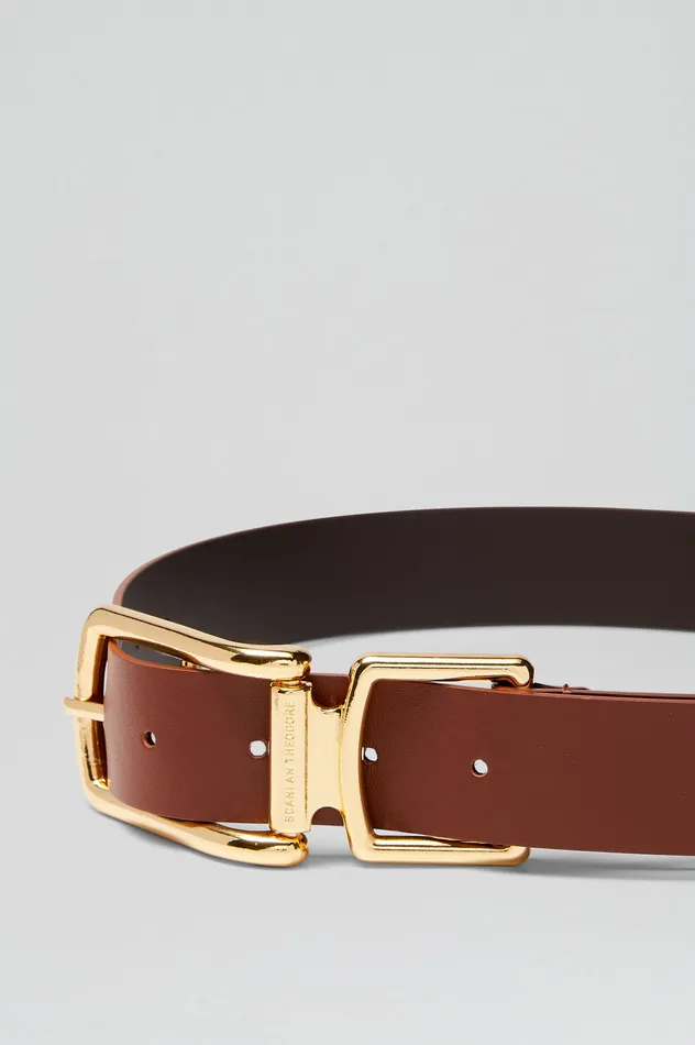Women Scanlan Theodore SADDLE BUCKLE BELT 35 BRANDY Belts Women Scanlan Theodore SADDLE BUCKLE BELT 35 BRANDY Belts