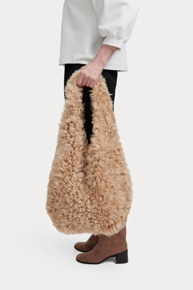 Women Scarves Hats Rachel Comey Shearling Beanie Olive