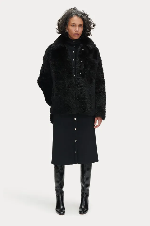 Women Scarves Hats Rachel Comey Shearling Beanie Olive